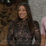 Audra’s black lace mini dress on The Young and the Restless