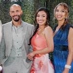 Audra’s pink floral one-shoulder dress on The Young and the Restless