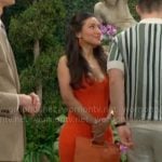 Audra’s red crochet dress on The Young and the Restless