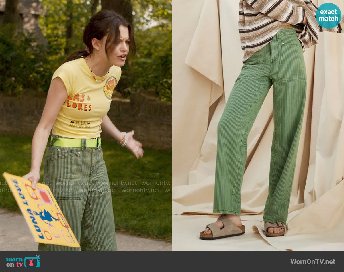 BDG at Urban Outfitters Bella Baggy Printed Patch Pocket Jean worn by Maxine Baker (Sara Waisglass) on Ginny & Georgia