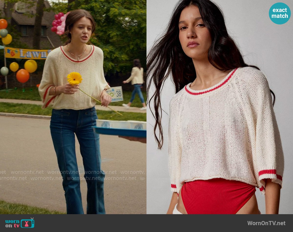 BDG at Urban Outfitters Rex Textured Pullover Sweater worn by Maxine Baker (Sara Waisglass) on Ginny & Georgia