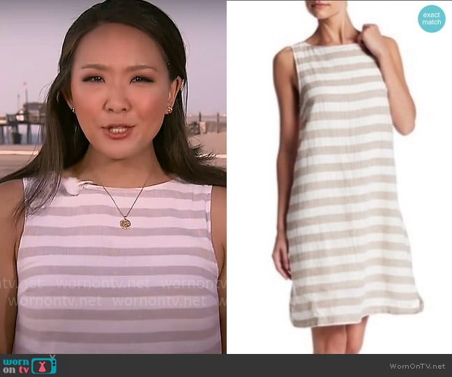 BeachLunchLounge Alina Stripe Dress worn by Nancy Chen on CBS Mornings