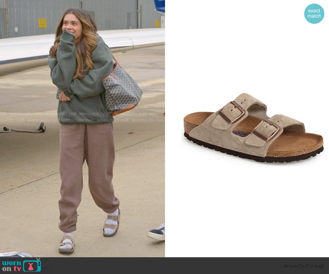 Birkenstock Arizona Soft Footbed Slide Sandal worn by Taylor Frankie Paul on The Secret Lives of Mormon Wives
