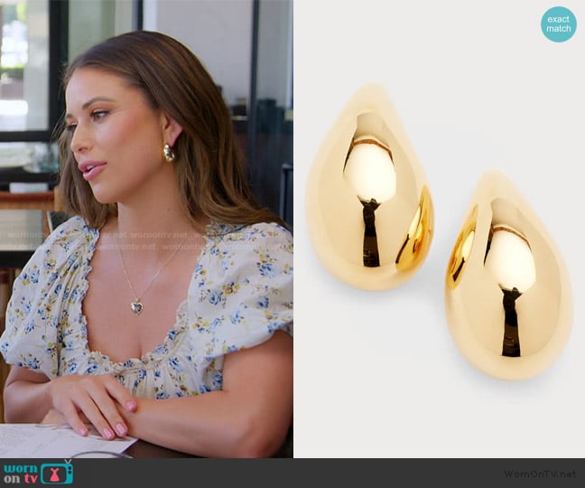 Bottega Veneta Small Drop Earrings worn by Nia Booko on The Valley