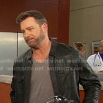 Brady’s black leather western shirt on Days of our Lives