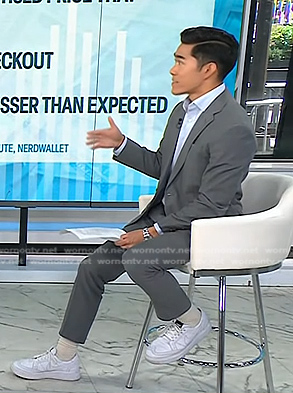 Brian Cheung's white sneakers on Today