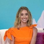 Brianne Howey’s orange knotted dress on Today