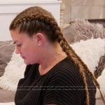 Brittany’s black ribbed jumpsuit on The Valley