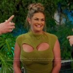 Brittany’s green knit cutouts dress on The Valley