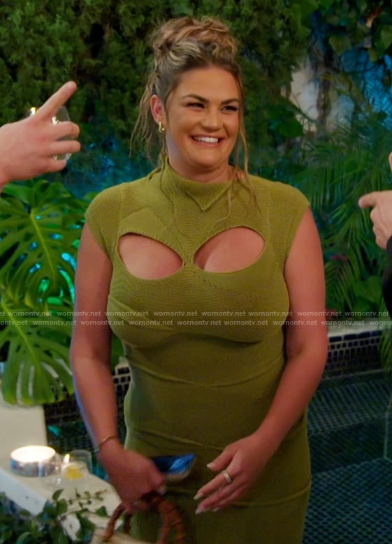 Brittany's green knit cutouts dress on The Valley