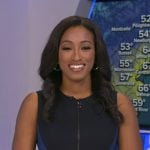 Brittany’s black and blue zip front dress on Good Morning America