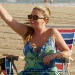 Brittany’s blue and green printed maxi dress on The Valley