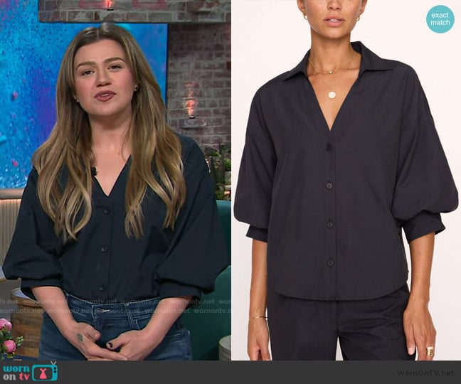 Brochu Walker The Kate Shirt worn by Kelly Clarkson on The Kelly Clarkson Show