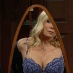 Brooke’s blue lace lingerie on The Bold and the Beautiful