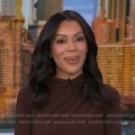 Shirleen’s brown ruched dress on Good Morning America