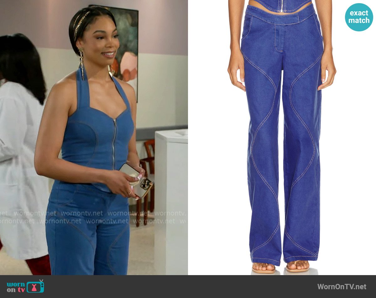 By.Dyln Ramona Wide Leg worn by Chelsea Hamilton (RhonniRose Mantilla) on Beyond the Gates