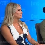 Calah Jackson’s denim contrast button front dress on E! News