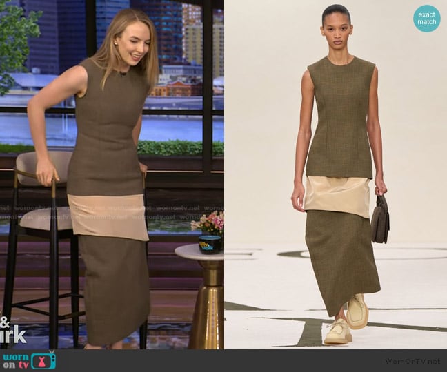 Calvin Klein 2025 Autumn Winter Collection worn by Jodie Comer on Live with Kelly and Mark