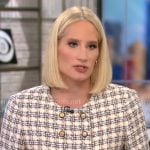 Caroline Polisi’s tweed double-breasted jacket on CBS Mornings