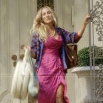 Carrie’s blue striped cardigan on And Just Like That