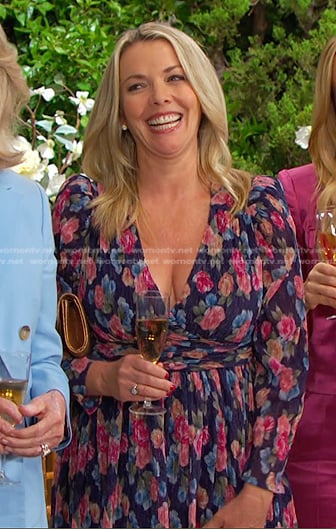 Carrie’s floral v-neck dress on Days of our Lives