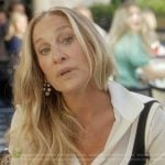 Carrie’s pearl earrings on And Just Like That