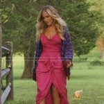 Carrie’s blue striped cardigan on And Just Like That