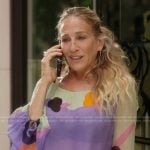Carrie’s floral print blouse on And Just Like That