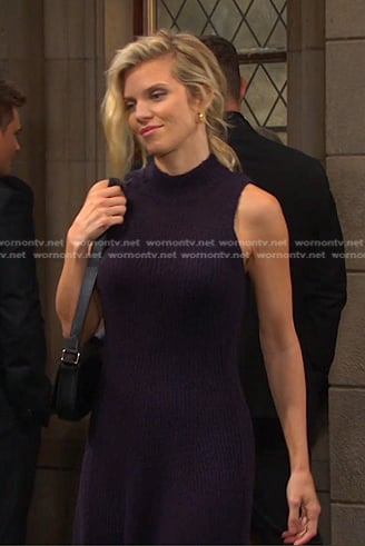 Cat's ribbed sleeveless sweater dress on Days of our Lives