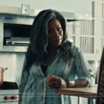 Catherine’s chain print blouse on The Better Sister