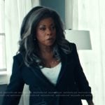 Catherine’s contrast stitch blazer on The Better Sister