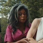 Catherine’s pink shirtdress on The Better Sister