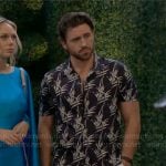 Chance’s leaf print shirt on The Young and the Restless