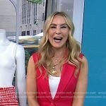 Chassie’s red vest and pants on Today