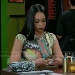 Chelsea’s butterfly print top on Beyond the Gates