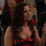 Chelsea’s red striped sequin dress on The Young and the Restless