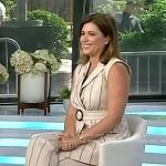 Chloe’s beige stripe belted vest and pants on Today