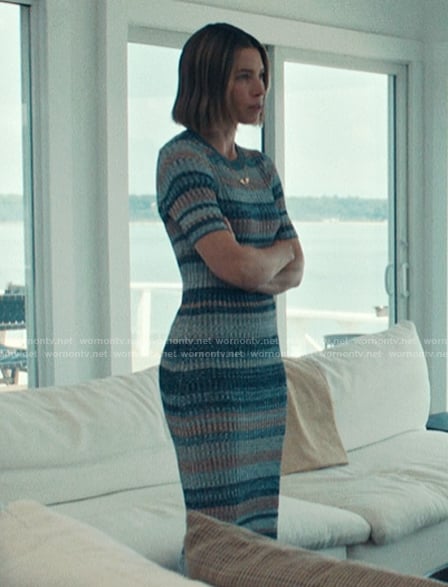 Chloe’s stripe knit dress on The Better Sister