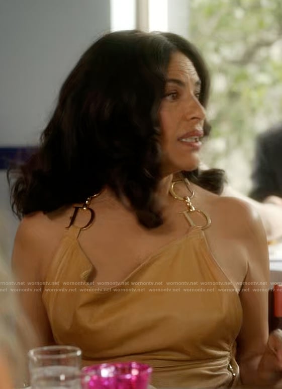 Seema's drape top on And Just Like That