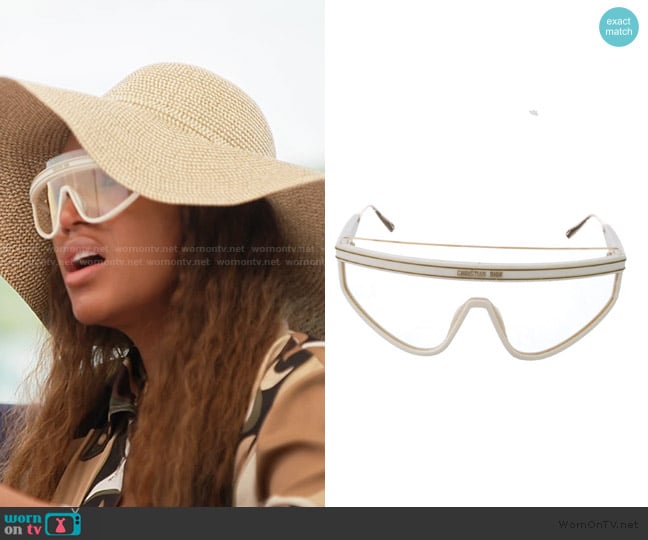 Christian Dior Shield Sunglasses worn by Drew Sidora on The Real Housewives of Atlanta