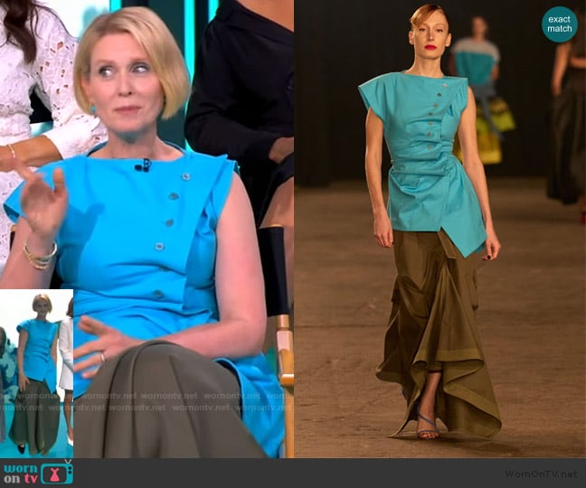 Christopher John Rogers 2025 Fall Collection worn by Cynthia Nixon on The View