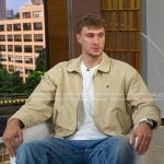 Cooper Flagg’s beige jacket and sneakers on Good Morning America