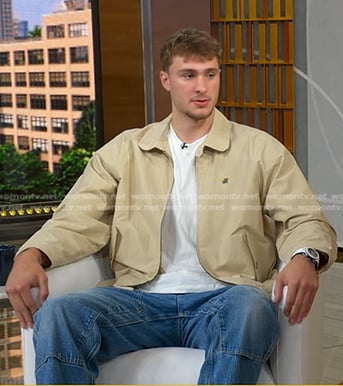 Cooper Flagg’s beige jacket and sneakers on Good Morning America