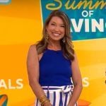 Courtney Cason’s striped pants on CBS Mornings