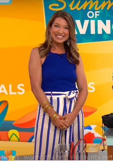 Courtney Cason's striped pants on CBS Mornings