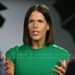 Dana Jacobson’s green midi dress on CBS Saturday Morning