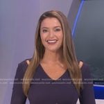 Dani’s purple cutout v-neck dress on Good Morning America