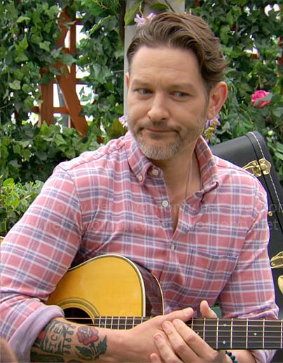 Daniel’s pink plaid shirt on The Young and the Restless