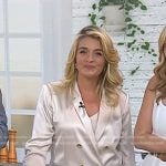Daphne Oz’s ivory silk blazer on Today