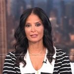 Darlene’s black striped collared top on Today